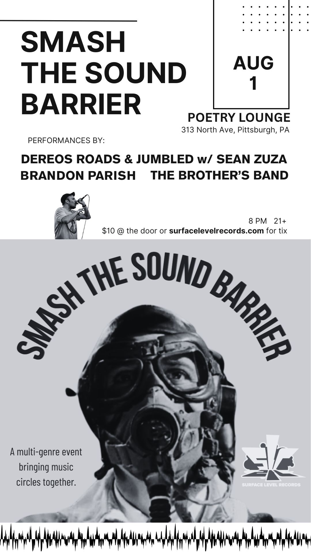 Smash the Sound Barrier @ Poetry Lounge, Aug 1st, 2025